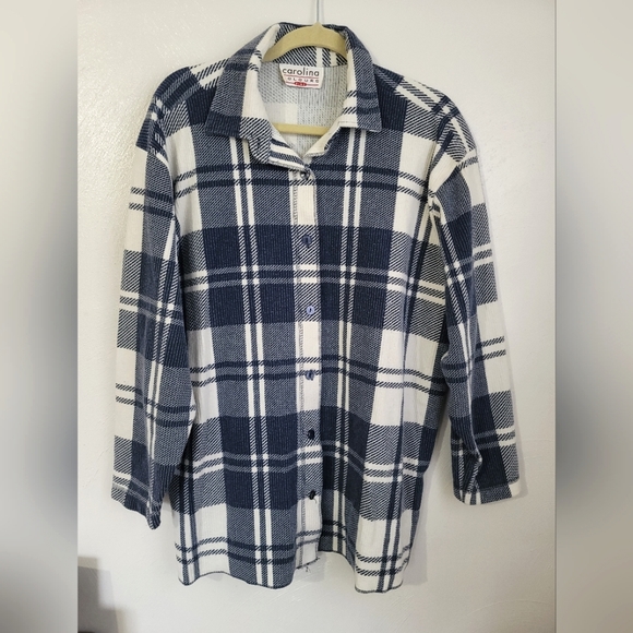 Carolina Colours Vintage Women's Plaid Button Up Shacket Size 2XL - Picture 2 of 11